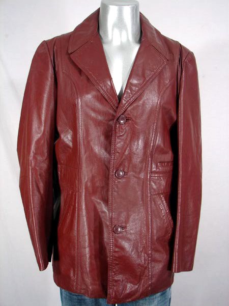 70s style leather jacket