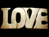 FANTASTIC VINTAGE 1970s CUT-OUT LOVE SOLID BRASS BUCKLE