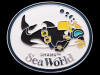 AWESOME VINTAGE 1980 SEA WORLD SHAMU SILVER BELT BUCKLE