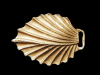 FANTASTIC VINTAGE 1970s CUT-OUT LEAF FASHION/ART BUCKLE
