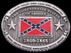 AWESOME THE CONFEDERATE STATES OF AMERICA PEWTER BUCKLE