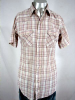 1980s DEE CEE PLAID SAWTOOTH PKT S/S PEARLSNAP SHIRT 43