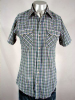 1980s PLAID SHORTSLEEVE SAWTOOTH PKT PEARLSNAP SHIRT 42