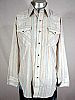 VINTAGE 1970s DEE CEE STRIPED COWBOY PEARLSNAP SHIRT 44