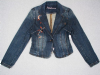 *DESIGNER DENIM* ANONAME - FLORAL DENIM JACKET - szLG