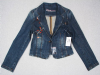 *DESIGNER DENIM* ANONAME - FLORAL DENIM JACKET - szLG
