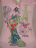 **DESIGNER** GINGER G. - GEISHA GIRL PRINT LACE TOP - L
