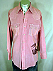 VINTAGE **DEE CEE** RED PEARLSNAP SHIRT w/SNAKE - L 45