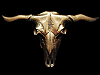 AWESOME VINTAGE 1970s CUT-OUT BUFFALO SKULL BELT BUCKLE