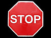 FANTASTIC CUT-OUT ****STOP SIGN**** PEWTER BELT BUCKLE