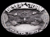 1991 *DESERT STORM COALITION FORCE* PEWTER BELT BUCKLE