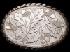 VINTAGE 1970s WESTERN STYLE LEAVES & ACORNS BELT BUCKLE