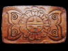 GREAT 70s *HIPPIE STYLE ARTWORK* CARVED LEATHER BUCKLE