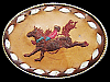 AWESOME VINTAGE 1970s RODEO COWBOY LEATHER/BRASS BUCKLE