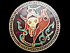 COOL VINTAGE 1970s *TAURUS SYMBOL* CLOISONNE ART BUCKLE