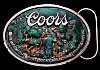 AMAZING 70s **COORS** BEER BOTTLE OPENER PEWTER BUCKLE