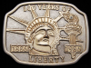 AWESOME VINTAGE 1986 100 YEARS OF LIBERTY BRASS BUCKLE
