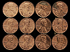 COOL VINTAGE SHOP MADE **TWELVE 1976 PENNIES** BUCKLE