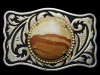 AWESOME VINTAGE 1970s *MARBLE STONE* WESTERN BUCKLE