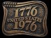 1976 UNITED STATES FLAG *1776-1976* BICENTENNIAL BUCKLE