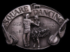 COOL VINTAGE 1985 AMERICAN SQUARE DANCING PEWTER BUCKLE