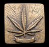 VINTAGE 1970s BUCKLE **JAMAICAN** POT WEED GRASS LEAF