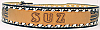 1970s VINTAGE ACORN LEAF EMBOSSED "SUZ" STYLE BELT - 28