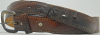 1970s VINTAGE *HIPPIE* SADDLE STITCHED BROWN BELT - 34