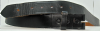 1970s VINTAGE HIPPE **BLACK** SMOOTH LEATHER BELT - 40