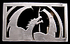 AWESOME VINTAGE **FLYING DRAGON** CUTOUT CHROME BUCKLE
