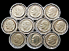 VERY COOL ***COLLAGE OF 1965-1982 DIME'S*** BELT BUCKLE