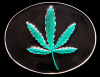 COOL VINTAGE 1970s BUCKLE **POT LEAF** GRASS MARIJUANA