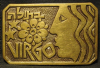 AWESOME 70s VINTAGE *VIRGO* ASTROLOGICAL HIPPIE BUCKLE