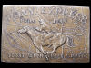 GREAT VINTAGE 1970s PONY EXPRESS FROM 1849 BRASS BUCKLE