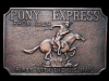 GREAT VINTAGE 1970s PONY EXPRESS FROM 1849 BRASS BUCKLE