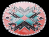 COOL VINTAGE 1990 SOUTHWEST STYLE ARTWORK PEWTER BUCKLE
