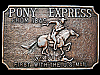 GREAT VINTAGE 1970s PONY EXPRESS FROM 1849 BRASS BUCKLE