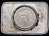 NICE VINTAGE 1970s UNITED STATES ONE DOLLAR COIN BUCKLE