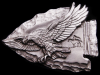 COOL VINTAGE 1988 BALD EAGLE ON ARROWHEAD SHAPED BUCKLE