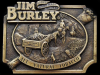**NOS VINTAGE BUCKLE** 1982 JIM BURLEY NATURAL TOBACCO