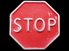 COOL VINTAGE 1970s CUT-OUT STOP SIGN SILVER BELT BUCKLE