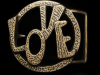 COOL VINTAGE 1970s CUT-OUT LETTERS **LOVE** BELT BUCKLE