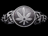LARGE TRIBAL STYLE *MARIJUANA LEAF* PEWTER BELT BUCKLE