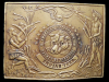 AWESOME VINTAGE 1970s **INDIAN TERRITORY** BRASS BUCKLE