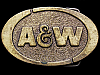 VERY COOL VINTAGE 1970s ***A&W ROOT BEER*** BELT BUCKLE