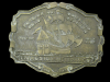 1970s VINTAGE BUCKLE **GOLD DEALERS** LIVINGSTON WELLS