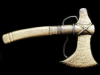 AWESOME VINTAGE 1970s CUT-OUT WARRIOR'S AXE BELT BUCKLE