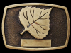 VINTAGE 1977 ***LEAF W/ BLANK NAMEPLATE*** BELT BUCKLE