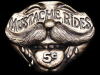 AWESOME VINTAGE 1982 MUSTACHE RIDES 5 CENTS BELT BUCKLE