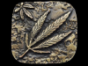 VERY COOL VINTAGE 1970s *MARIJUANA LEAVES* BELT BUCKLE